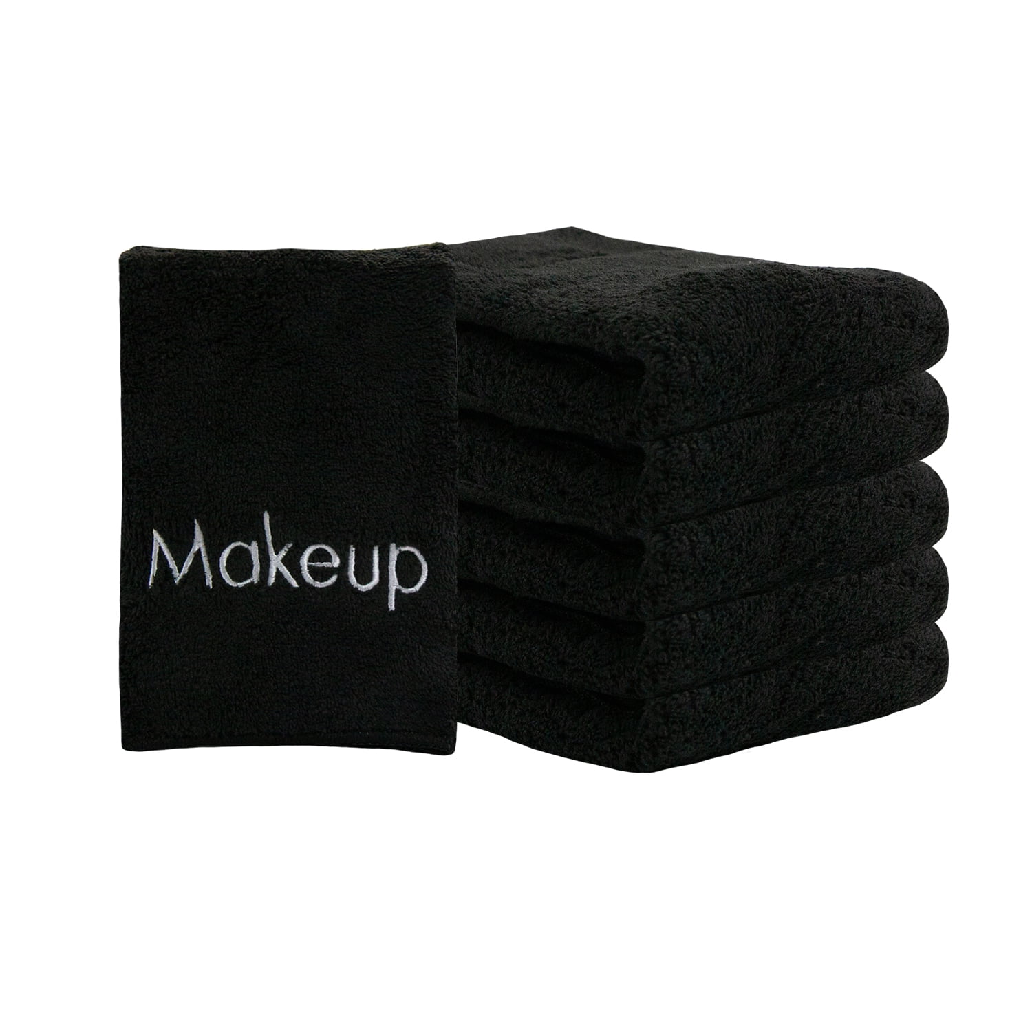 6 Pack of Makeup Towels Soft Microfiber 13x13 Washcloth Reusable Embroidered 