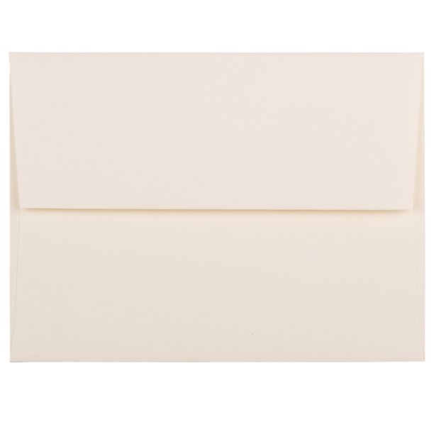 JAM A2 Strathmore Invitation Envelopes, 4 3/8 x 5 3/4, Natural White
