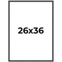 26x36 Rustic Brown Real Wood Picture Frame Width 0.75 inches | Interior Frame Depth 0.5 inches |