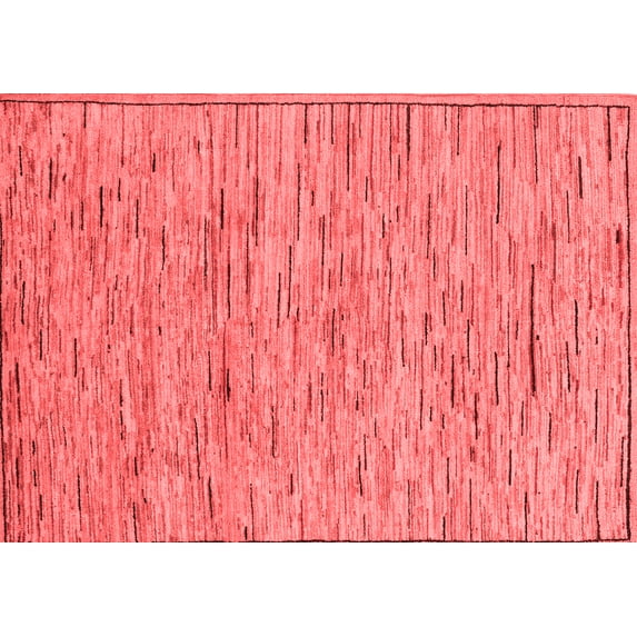 Ahgly Company Indoor Rectangle Abstract Red Modern Area Rugs, 4' x 6'