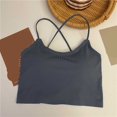 thumbnail image 1 of Cross Over Vest Womens Ice Silk Top Spring Fashion High Stretch Fabric Inner Suspenders Regular Length For Daily Wear, 1 of 7