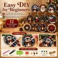 thumbnail image 2 of 12PCS Christmas Ornaments DIY Pearl Diamond Art Kits for Adults, Christmas Diamond Art Hanging Ornament Kit with Twine, for Xmas Tree Window Mantel Holiday Home Decor, 2 of 9