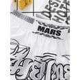 thumbnail image 5 of inlzdz Kids Boys Muay Thai Martial Arts MMA Shorts Kick Boxing Boxer Shorts Training Booty Shorts White L, 5 of 7