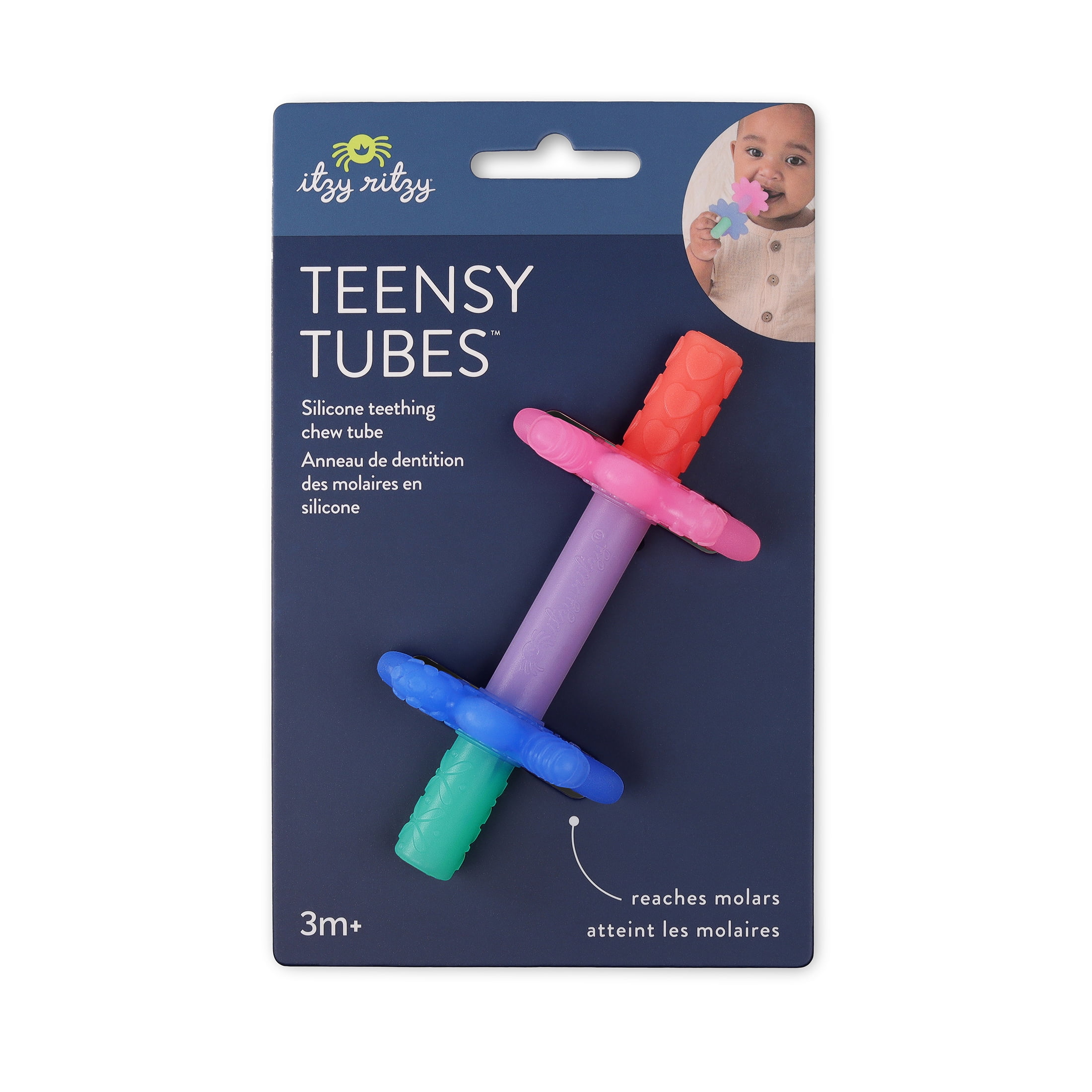 Itzy Ritzy Teensy Tubes Flower Teether 3m+