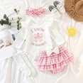 thumbnail image 2 of mgoYE Newborn Baby Girl Fall Clothes Bow Headband Embroidery Long Sleeve Romper Bubble Skirt Set Outfits for Girls, 2 of 5