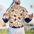 thumbnail image 5 of Lsque Valentine'S Day Rose Pattern Mens Polo Golf Shirts Funny Graphics Shorts Sleeve Button Shirts Baseball T-shirt-4X-Large, 5 of 7