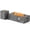 Gray-wood grain, variant on 42 Inch Brown wood grain Rectangular Propane Fire Pit Table, 50,000 BTU Outdoor Patio Gas Firepit with Wind Guard, Rain Cover & Glass Stones