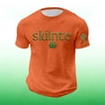 thumbnail image 2 of CONZONE St. Patrick's Day Men's T-Shirts Short Sleeve T Shirts for Men Casual Crew Neck Green Clover Graphic Lightweight Tees Soft Cozy Athletic Tops, 2 of 4
