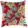 thumbnail image 4 of Jordan Manufacturing 16" x 16" Leathra Red Floral Square Outdoor Throw Pillow (2 Pack), 4 of 10