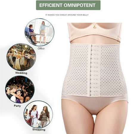 

CNKOO Waist Trimmer Belt Sweat Wrap Tummy Toner Low Back and Lumbar Support with Sauna Suit Effect Abdominal Trainer