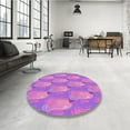 thumbnail image 4 of Ahgly Company Tapis d'Intérieur Lavables en Machine, Carrés de Transition Violet Violet, 3' Carré, 4 of 7