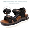 thumbnail image 4 of Visionreast Men Sandals Leather Open Toe Outdoor Hiking Sandals Air Cushion Sport Sandals Waterproof Beach Sandals, 4 of 7