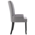 thumbnail image 2 of vidaXL Dining Chairs with Armrests 6 pcs Light Grey Fabric, 2 of 5