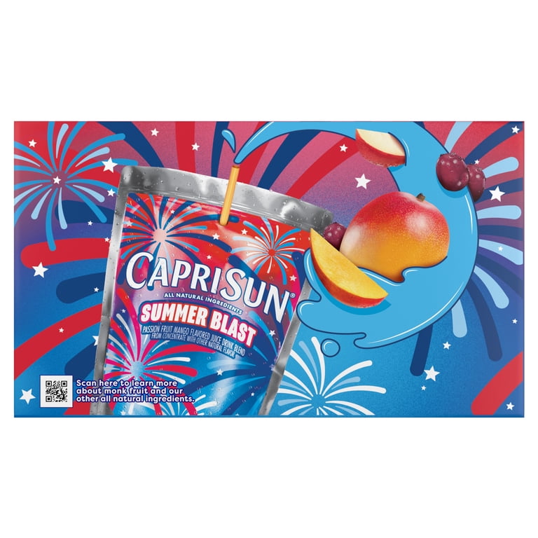 Capri Sun, Juice Pouches, 10 ct, Summer Blast Passion Fruit Mango