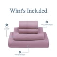 thumbnail image 4 of Mainstays Washed Ultra Soft Microfiber Bed Sheet Set, Queen, Lilac Bloom, 4 Piece, 4 of 11