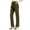 Olive Green, variant on Hiking Pants Women, Women's Solid Color Elastic Waist Work Office Straight Leg Casual Pants Women High Waisted Pants (Olive Green,XL)