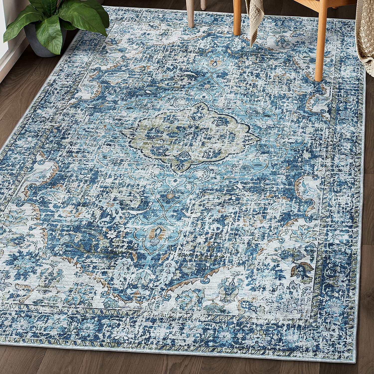 ReaLife Machine Washable Rug - Stain Resistant, Non-Shed - Eco-Friendly ...