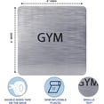 thumbnail image 3 of ADA CENTRAL SIGNS - 6" X6" Gym Sign - ADA Compliant Tactile Graphics Grade 2 Braille Text Acrylic Wall Sign - Physical Fitness, Workout, Recreation, Weightlifting, Health Club and Exercise Room Sign, 3 of 7