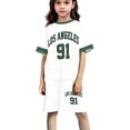 thumbnail image 4 of Infant Girls Suit Printed Short Sleeve Casual Quality Outdoor Cozy Summer for Girls Active Shorts Set, 4 of 4