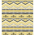 thumbnail image 3 of Yellow and Black Duvet Cover Set, Prehistoric Design with Zig Zag Lines Stripes Chevron, Decorative 3 Piece Bedding Set with 2 Pillow Shams, Queen Size, Yellow Black and White, by Ambesonne, 3 of 3