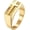 Gold, variant on Men's Stainless Steel Seal Holy Light Cross Retro Hip Hop Trending Domineering Holiday Gift Wedding Rings