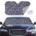 thumbnail image 2 of Uemuo Watercolor Marine Animals Pattern Accordion Car Windshield Sun Shade, Foldable Reflective Sun Visor for Car, Reflector Windshield Sunshade-Medium, 2 of 7