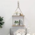 thumbnail image 1 of Hanging Shelf Plant Wall Shelf Boho Chic Decor Cute 2 Tier Cotton Rope, 1 of 5