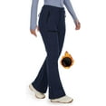 thumbnail image 6 of Hiauspor Womens Snow Ski Pants Fleece Lined Insulated Flare for Hiking Winter Outdoor Navy M, 6 of 7