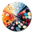 thumbnail image 4 of Designart "Chromatic Elixir Opt Art wall decor II" Abstract Oversized Wall Clock, 4 of 5