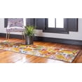 thumbnail image 4 of Unique Loom Lyon Floral Garden Area Rug 2' x 6' Runner Ivory/Yellow, 4 of 10
