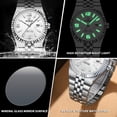thumbnail image 5 of Mens Watches Stainless Steel Waterproof Analog Quartz Watch for Men with Date  Fashion Wristwatch, 5 of 6
