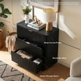 Mopio Brooklyn MidCentury Modern Dresser / Credenza, Waveform Panel, 3