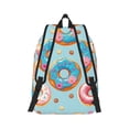 thumbnail image 3 of Naloa Canvas Backpack for Men Women Colorful Donut Print Rucksack Casual Travel Daypack Large and Small Durable College Tote Satchel Bookbag for Teens, 3 of 8