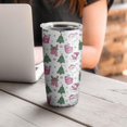 thumbnail image 4 of 20oz Tumblers Pink Christmas Santa and Tree Pattern Stainless Steel Vacuum Insulated Double Wall Travel Tumbler Cups Mug with Lid and Straw,Cleaning Brush for Cold & Hot Drinks, 4 of 7