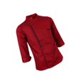 thumbnail image 1 of Veste de Chef Rétro Uniforme Manches Longues Vêtements de Cuisine Hôtel 2TG Rouge, 1 of 9