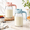 Pink+Blue-32 Ounces, variant on Mason Jar With Pour Spout Lid V-shaped 64 Oz Iced Tea Pitcher Lids Double Leak Proof 2 Quart Drink For Breastmilk Sun Juice Coffe