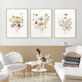 thumbnail image 3 of Watercolor Flower Wall Art Set of 3 Wildflower Floral Wall Decor Pictures Botanical Canvas Wall Art Vintage Prints Boho Flower Painting Minimalist Floral Poster for Room Bedroom 12x16 Inch Und, 3 of 6