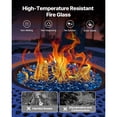 thumbnail image 3 of KFFKFF Fire Glass, 10LBS / 4.5KG High-Temperature Resistant Fireplace Rocks, 1 Inch / 25.4 mm Reflective Firepit Glass Diamond Beads, Caribbean Blue, 3 of 9
