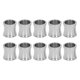 thumbnail image 1 of 10 cuentas espaciadoras de metal de 0.315 in de longitud de acero inoxidable brillante cuentas espaciadoras de plata para manualidades de joyería DIY, 1 of 5