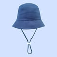 thumbnail image 2 of Tosmy Girls Sun Hat For Kids Baby Girls Boy Toddler Solid Color Outdoor Adjustable Bucket Sun Beach Hat Classic For L, 2 of 3