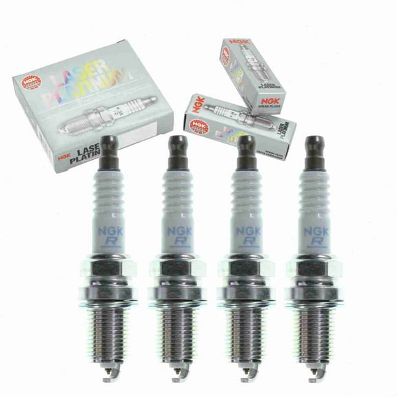 4 pc NGK 5542 Laser Platinum Spark Plugs for 12787099 FR6KPP33X Ignition Wire Secondary Fits select: 2002-2004 JEEP GRAND CHEROKEE, 2005-2007 DODGE DAKOTA