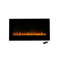 Northwest 42-inch Modern Wall-Mount Electric Fireplace with Remote (Black)