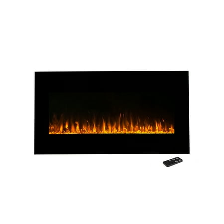 Northwest 42 Inch Electric Wall Mounted Fireplace With Fire And