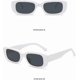 thumbnail image 3 of Retro Sunglasses With Small Frame, Rectangular Trend - White And Black, 3 of 4