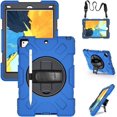 thumbnail image 1 of Case for iPad 6th 5th Generation 9.7 inch 2018 2017 / iPad Pro 9.7 / iPad Air 2 Protective Cover with 360° Rotating Stand, Hand/Shoulder Strap, Pencil Holder, 1 of 7