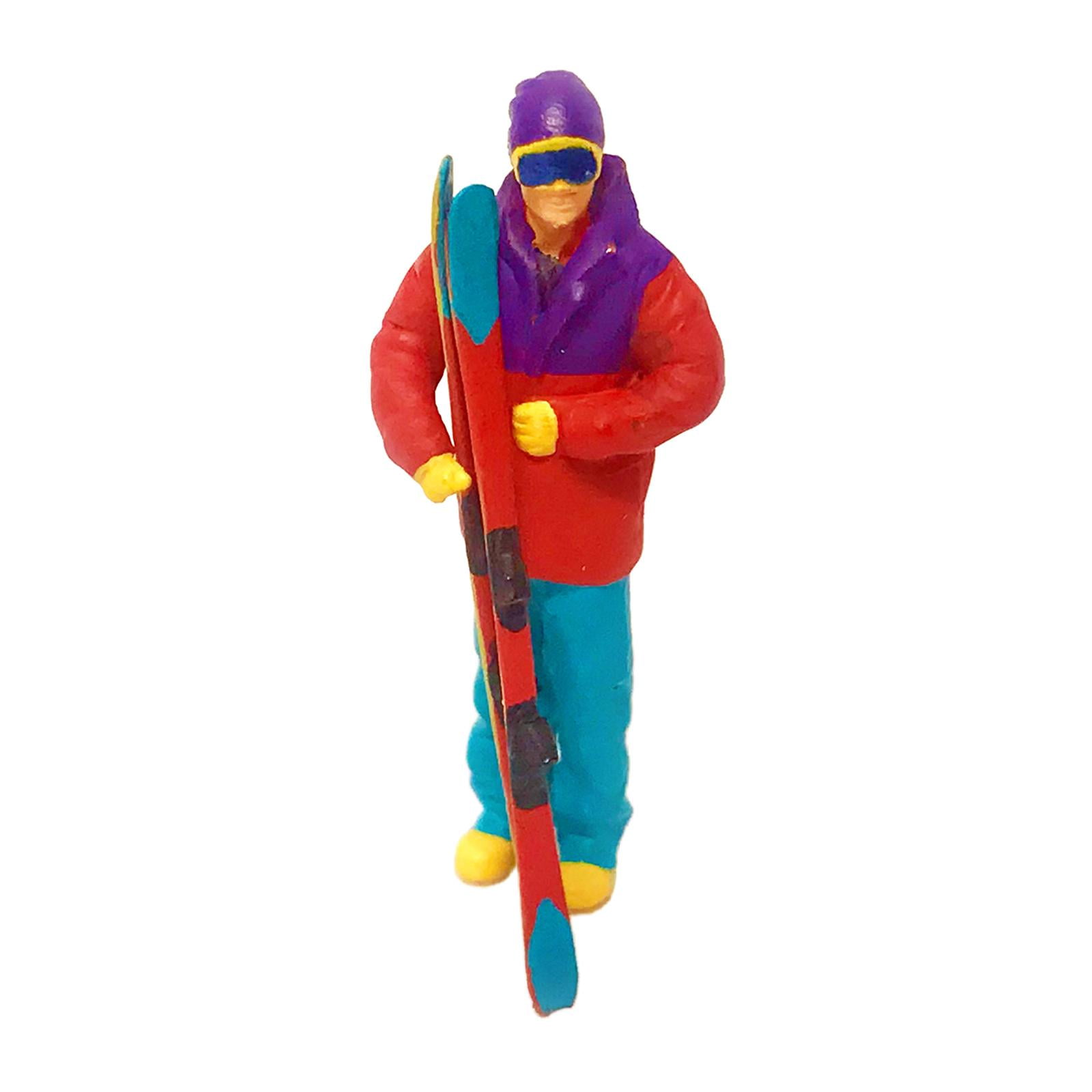3 pcs Miniature Skier Snowboarder Ski Sports People 1:87 Figures HO Sc –  e-Toyer