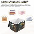 thumbnail image 7 of WOBOGO Mushroom Lass Large Collapsible Storage Box Flip Lid Fabric Decorative Organizer Container Basket with Handles 16.5×12.6×11.8in, 7 of 7