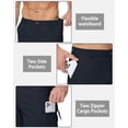 thumbnail image 3 of Men's Hiking Cargo Shorts Outdoor Travel Shorts for Men with Multi Pocket for Fishing Camping Casual Golf Navy 36, 3 of 8