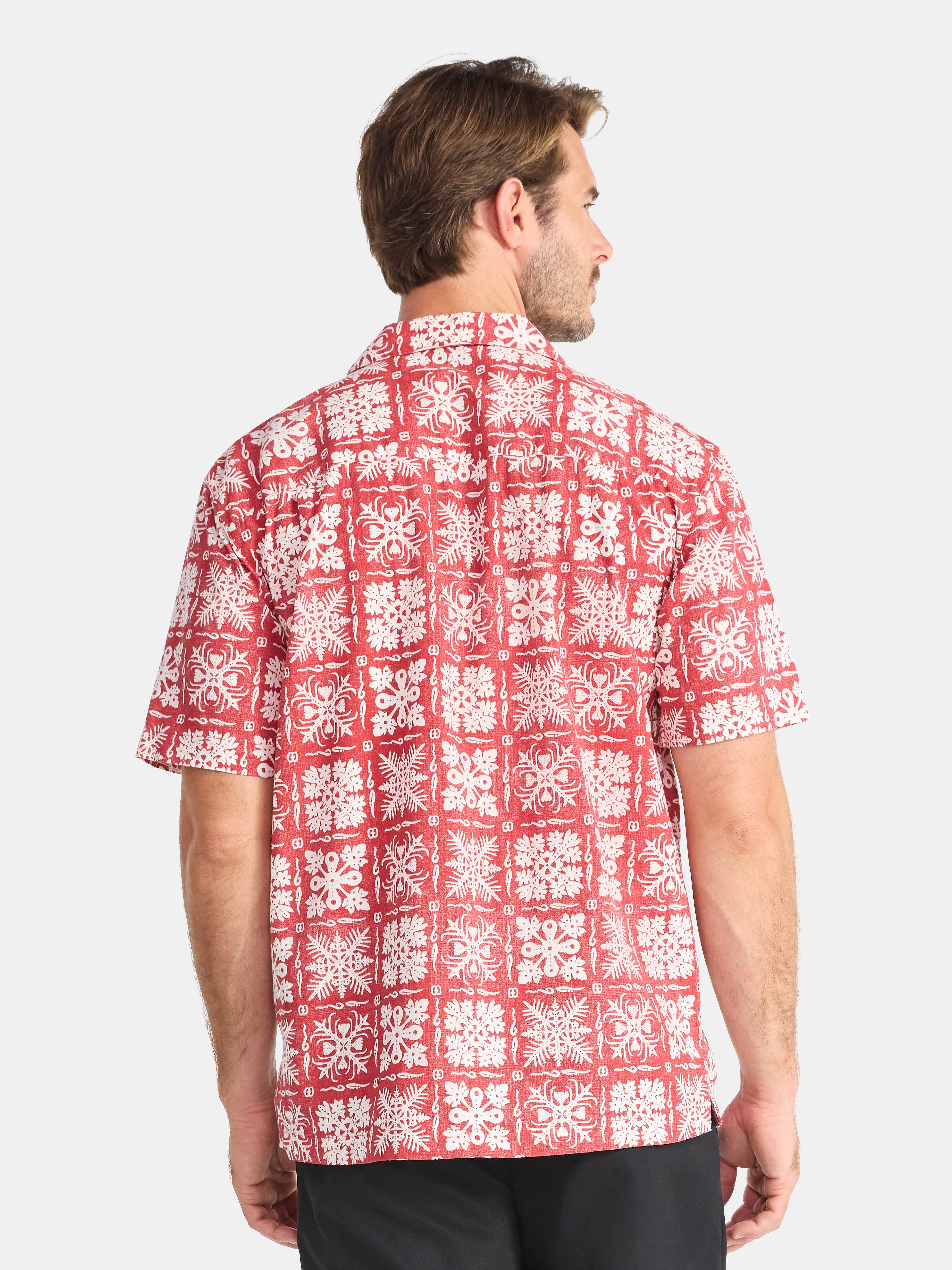 George Men's and Big Men's Holiday Camp Shirt, Sizes S-3XL