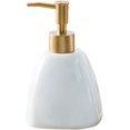 thumbnail image 2 of Soap Dispenser Triangle, Ceramic Making, Hand Sanitizer Bottle, White, Repeatable Filling, Lotion Dispenser, 430ML, 2 of 2